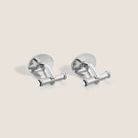 Meisterstück Oval Cufflinks with Geometric Lacquer Inlay MB134468