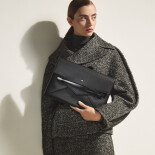 Grain Envelope Clutch Document Holder Black MB220215