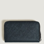 Sartorial Medium Wallet 12cc Zip Tweed Blue MB220362