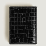 Meisterstück Atelier Crocodile-print Card Holder 4cc Black MB220487