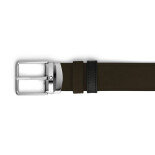 Rectangular Everyday Pin Buckle Reversible Brown / Black 35 mm Leather Belt MB221008