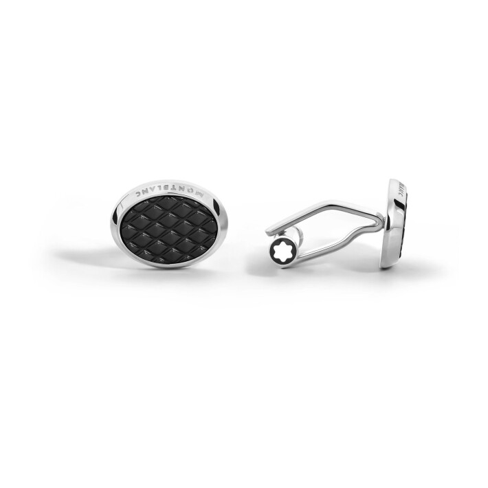 Meisterstück Oval Cufflinks with Geometric Lacquer Inlay MB134468