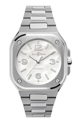 BR-05 36 mm Mother Of Pearl Steel BR05ASMPSTSST