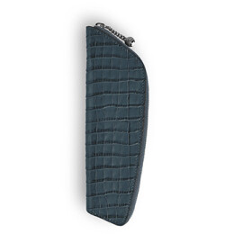 Meisterstück Atelier Crocodile-print 1 Pen Pouch Velvet Blue MB220485