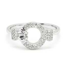Prsten z bílého zlata s diamanty PR8407W