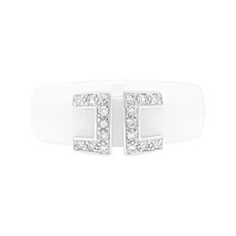 Keramický prsten s diamanty Guy Laroche TN002GCBB