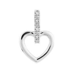 Zlatý přívěsek s diamanty ve tvaru srdce ZP104517