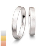 Snubní prsteny Basic Light ze žlutého zlata s diamantem nebo zirkonem 4805660-4805659