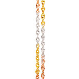 Řetízek ze žlutého bílého a růžového zlata - 5 cm 173955