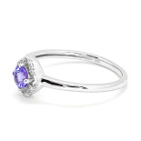 Prsten z bílého zlata s tanzanitem a diamanty FR28978TNZW