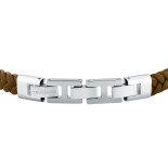 Pánský kožený náramek T-Leather - hnědý TJAXZ22